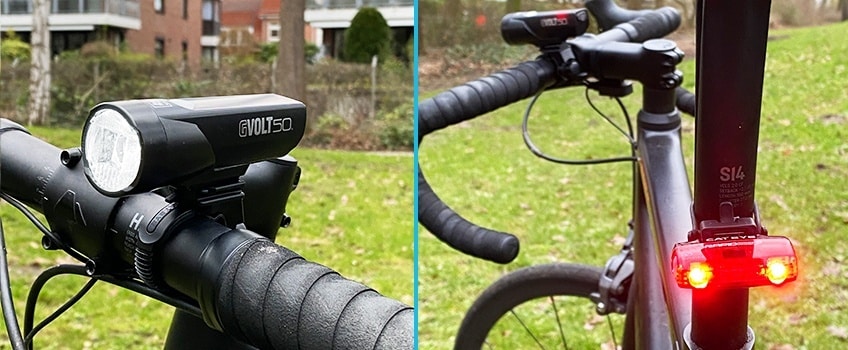 Das Fahrradlampen Set der Cateye Gvolt 50 im Test