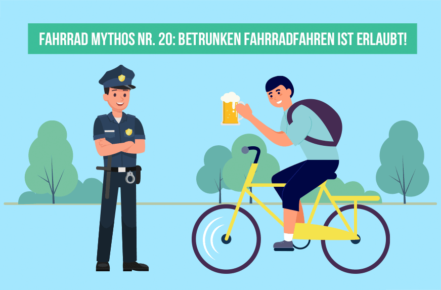 Fahrrad Mythos Nr. 20: Betrunken Fahrradfahren ist erlaubt!