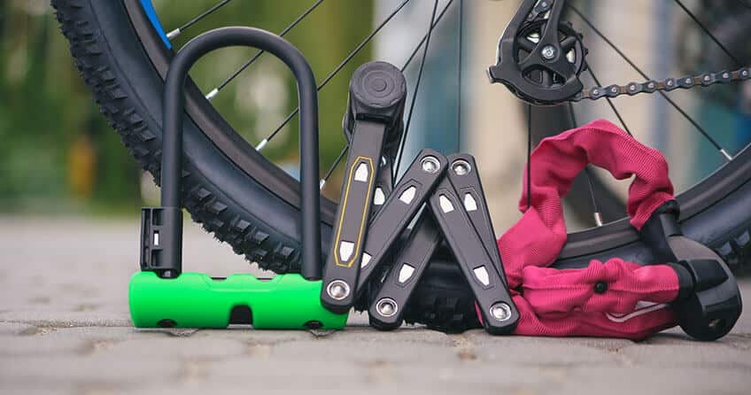 Fahrradschloss Test und Vergleich zwischen Bügelschloss Faltschloss und Kettenschloss sowie Spiralschloss